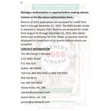 The Old Farmer's Almanac Yankee Publishing Gardening Calendar 2026 Calendar, Pack of 20