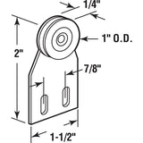 Prime-Line B 537 Roller Assembly, 1 in Dia Roller, 1/4 in W Roller, Steel Roller, Concave Roller, 1-1/2 in W, 2 in H