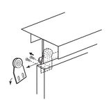 Prime-Line B 537 Roller Assembly, 1 in Dia Roller, 1/4 in W Roller, Steel Roller, Concave Roller, 1-1/2 in W, 2 in H