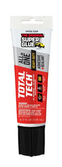 Superglue Corp Total Tech 11711004 Construction Adhesive Sealant, Colorless/Transparent, 4.2 oz Tube