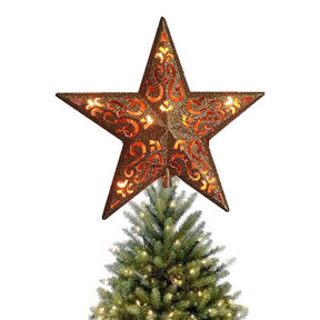 Celebrations Incandescent Assorted Glitter Star Tree Topper 9.75 in., Pack of 6