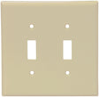 Eaton Wiring Devices 2139V-BOX Wallplate, 4-1/2 in L, 4-9/16 in W, 2 -Gang, Thermoset, Ivory, High-Gloss, Pack of 10