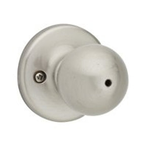 Kwikset 300P 15 6AL RCS V1 Privacy Knob Set, Polo Design, Knob Handle, Satin Nickel, Zinc, Silver, Reversible Hand