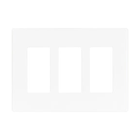 Eaton Cooper Wiring PJS PJS263W Wallplate, 4.87 in L, 6-3/4 in W, 3 -Gang, Polycarbonate, White, High-Gloss