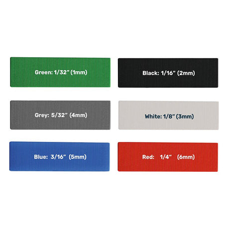 Broadfix FS60A-US Flat Shim, 1-1/8 in L, 4 in W, Polypropylene, Assorted