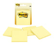 Post-it 3 in. W X 3 in. L Canary Yellow Sticky Notes 4 pad