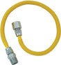 BrassCraft ProCoat Series CSSL54-24P Gas Connector, 1/2 in, MIP x FIP, Stainless Steel, Polymer-Coated, 24 in L