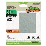 Gator 5162 Sand Paper, 4-1/2 in W, 5-1/2 in L, 80 Grit
