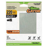 Gator 5166 Sand Paper, 4-1/2 in W, 5-1/2 in L, 220 Grit
