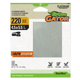 Gator 5166 Sand Paper, 4-1/2 in W, 5-1/2 in L, 220 Grit