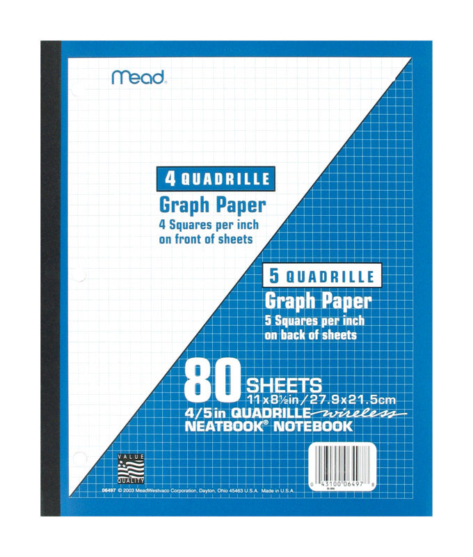 Mead 8-1/2 in. W X 11 in. L Perfect Bound White Notebook, Pack of 24
