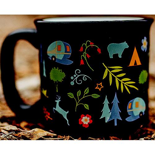 JR Products Camp Casual CC004BLK Mug, Into the Woods