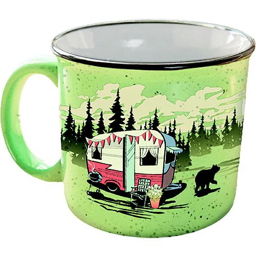 JR Products Camp Casual CC004G Mug, Beary Green
