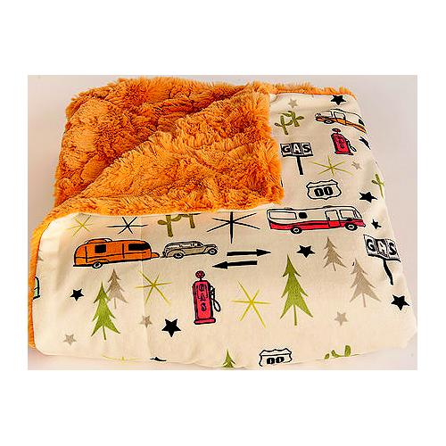 JR Products Camp Casual CC005RT Throw, Road Trip, Pumpkin