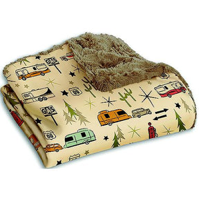 JR Products Camp Casual CC005RTG Throw, Road Trip, Gray