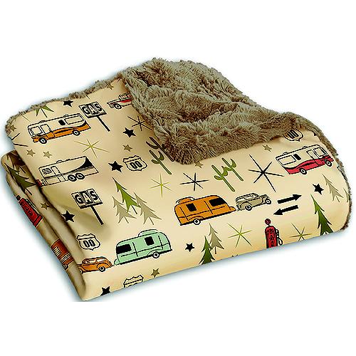 JR Products Camp Casual CC005RTG Throw, Road Trip, Gray