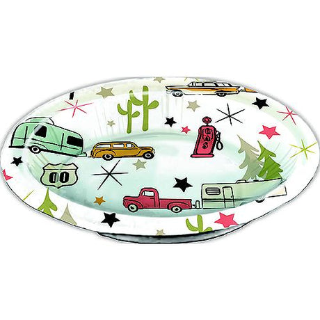 JR Products Camp Casual CC007RB Eco-Friendly Paper Bowls, Road Trip