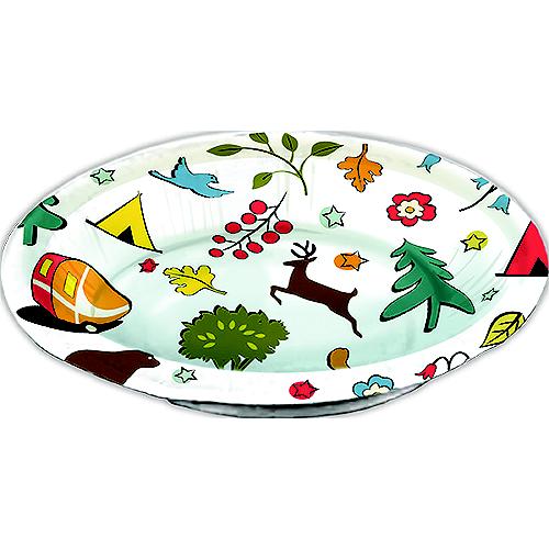 JR Products Camp Casual CC007WB Eco-Friendly Paper Bowls, Into the Woods