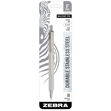 Zebra F-701 Black Retractable Ball Point Pen 1 pk, Pack of 6