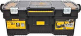 DEWALT DWST24075 Tool Tote with Removable Organizer, 77 lb, Plastic, Black/Yellow, 1-Drawer, 15-Compartment