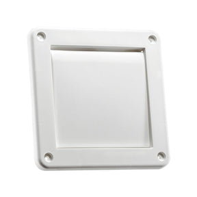 Lambro 1422W Single-Flap Exhaust Vent, 4 in W, Plastic, White
