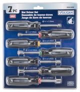 Vulcan SD-SET-3 Nut Driver Set, 7-Piece, Carbon Steel, Chrome, Black & Gray (Handle)