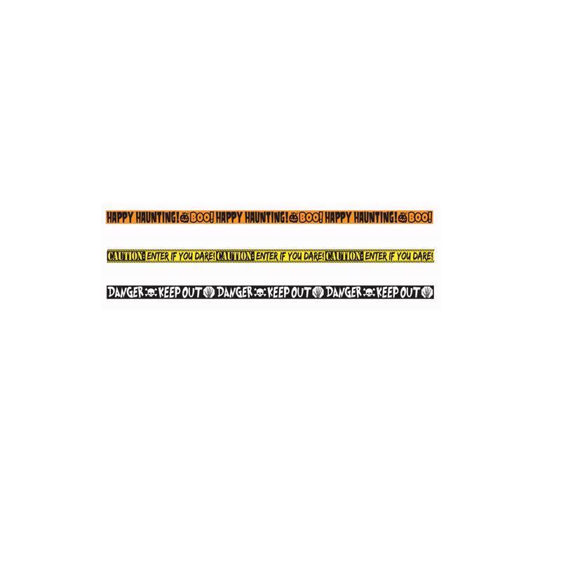 Fun World 3 in. Caution Tape Halloween Decor, Pack of 24