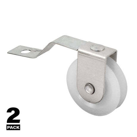 Prime-Line B 638 Roller Assembly, 1 in Dia Roller, 1/4 in W Roller, Steel, 2-Roller