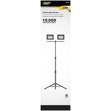 BELL LINK CL-TWL10K Work Light with Tripod, 120 V, 80 W, 2-Lamp, LED Lamp, 10,000 Lumens