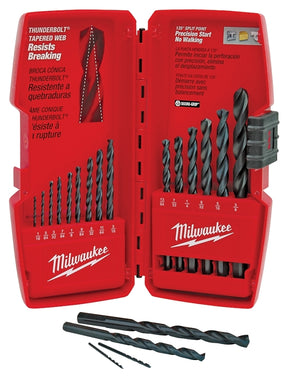 Milwaukee Thunderbolt 48-89-2803 Drill Bit Set, 15-Piece, Steel, Black Oxide