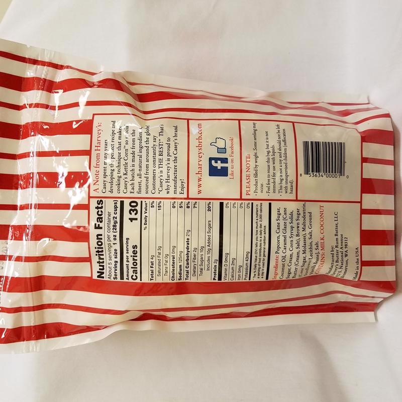 Casey's Kettle Corn Lighly Sweetened and Salted Popcorn 5 oz Bagged, Pack of 10