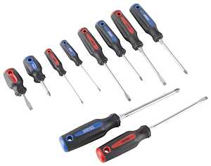 Vulcan SD-SET-7 Screwdriver Set, 10-Piece, Blue & Red (Handle)