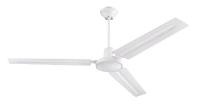 Westinghouse 7812700 Ceiling Fan, 3-Blade, White Blade, 56 in Sweep, Steel Blade, 5-Speed