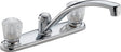 Delta Classic Series 2102LF Kitchen Faucet, 1.8 gpm, Brass, Chrome Plated, Deck Mounting, Knob Handle, Swivel Spout
