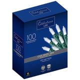 Celebrations Blue LED Mini Cool White 100 ct String Christmas Lights 24.5 ft., Pack of 12