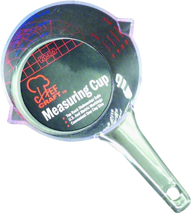 Chef Craft 20426 Measuring Cup, US, Metric Graduation, Plastic, Clear
