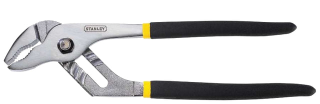 STANLEY 84-109 Joint Pliers, 8 in OAL, 1 in Jaw Opening, Black Handle, Cushion Grip Handle