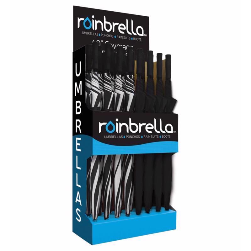 Rainbrella Black/White 60 in. D Golf Umbrella, Pack of 32