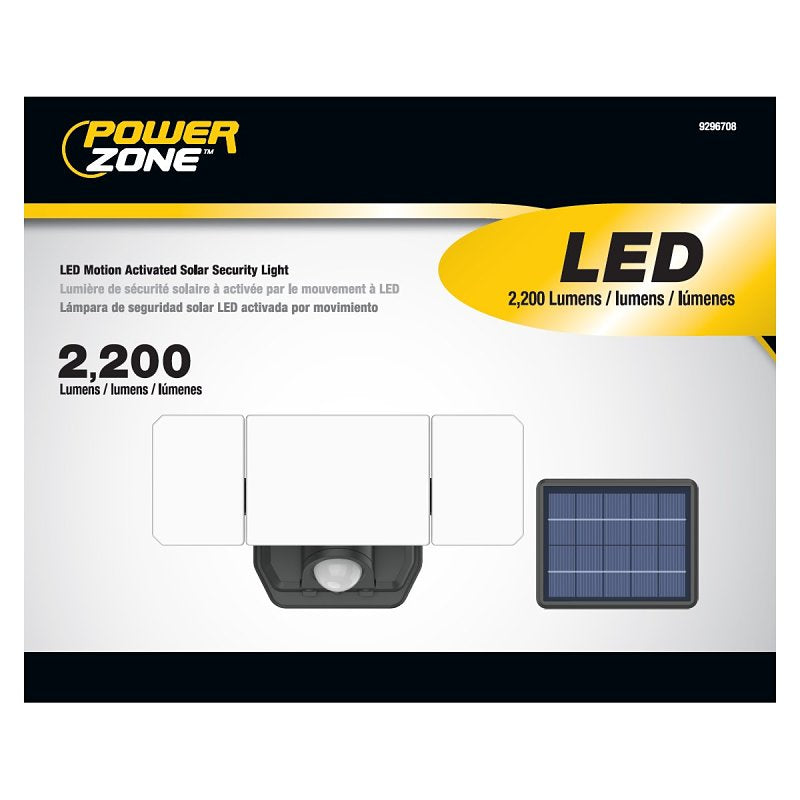 BELL LINK CL-SM2200-3H 3-Head Light with Solar Panel, 3.7 V, 12 W, LED Lamp, Daylight, 2200 Lumens