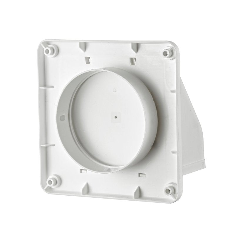 Lambro 1471W Hood Vent, 4 in Duct, Plastic Hood, White Hood