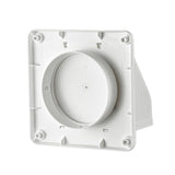 Lambro 1471W Hood Vent, 4 in Duct, Plastic Hood, White Hood
