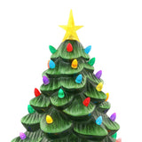 Mr. Christmas LED Green Nostalgic Ceramic Christmas Tree 14 in.
