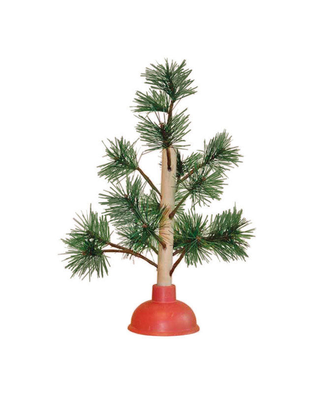 Rednek Multicolored Plunger Christmas Tree 15 in., Pack of 12