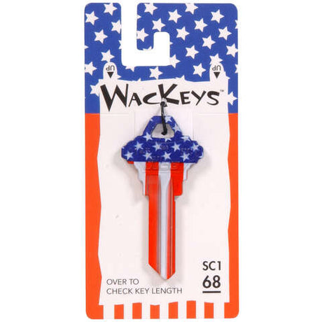 HILLMAN Wackey Flag House/Office Universal Key Blank SC1 Single, Pack of 6