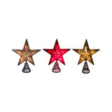 Celebrations Incandescent Assorted Mercury Star Tree Topper 10 in., Pack of 6
