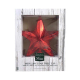 Celebrations Incandescent Assorted Mercury Star Tree Topper 10 in., Pack of 6