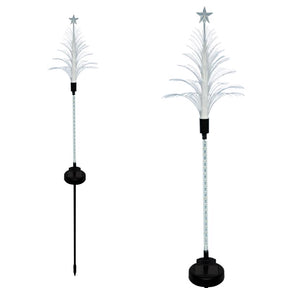 Alpine LED Christmas Tree Solar Stake 40 in. Pathway Decor, Pack of 16