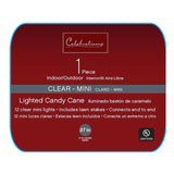 Celebrations Clear Lighted Candy Cane 27 in. Pathway Decor, Pack of 24
