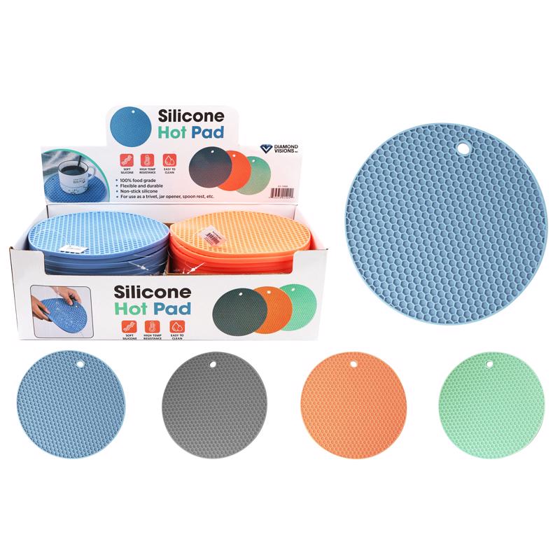 Diamond Visions Assorted Colors Silicone Trivet, Pack of 36