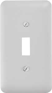 Amerelle 935TW Wallplate, Rectangular, 5 in L, 2-13/16 in W, 1-Gang, Steel, White